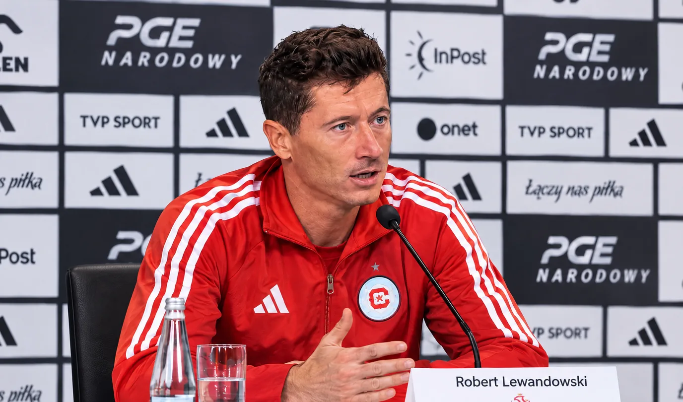 Lewandowski podczas wywiadu po meczu charytatywnym